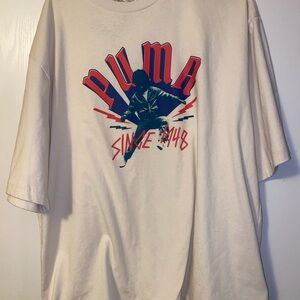 Puma White Graphic Men's T-Shirt